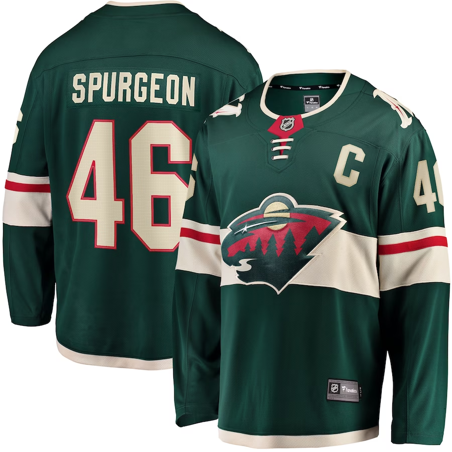 Men's Minnesota Wild Jared Spurgeon #46 Green Home Breakaway Jersey